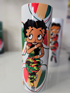 Black History Betty Boop 20oz Stainless Steel Tumbler