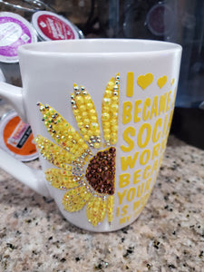 Social Worker/Nurse Sunflower Coffee Mug